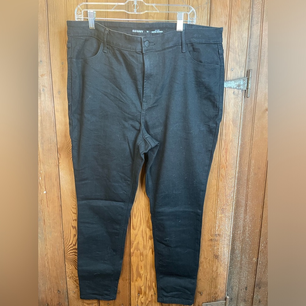 Old Navy High Rise Rockstar Super Skinny Black Size 18